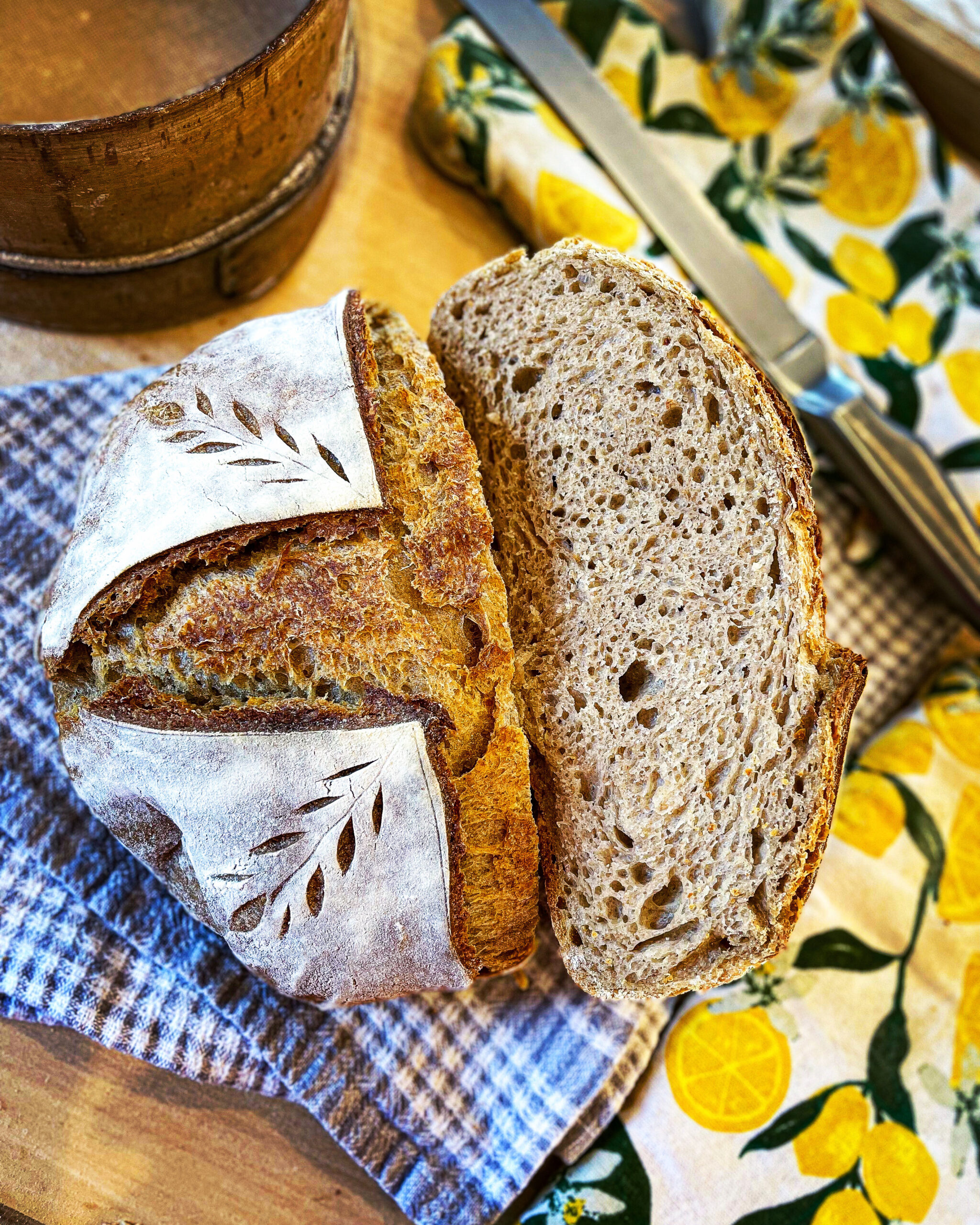 Vollkornbrot mit Hefe